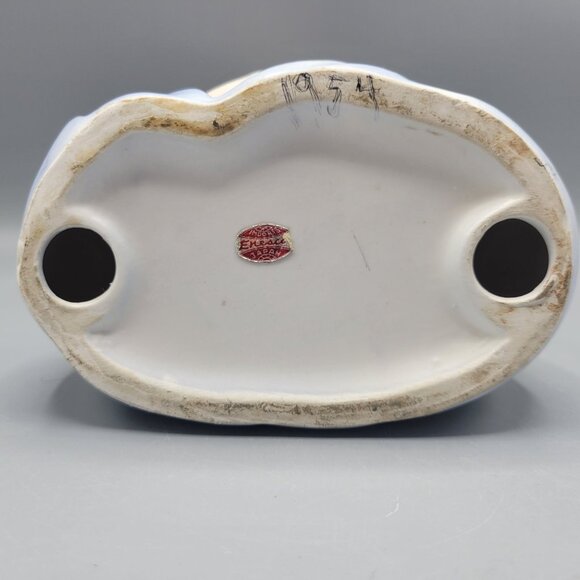 Vintage Enesco Japan Virgin Mary Ceramic Bust Figurine Blue White Religious Deco - Picture 11 of 14